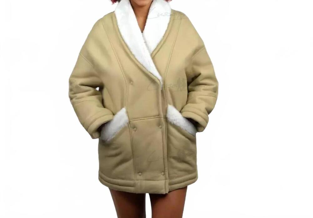 NEW LUSSO BENI momentum coat in camel, white